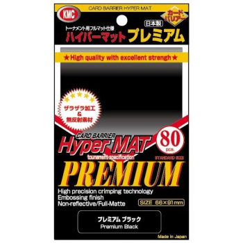 Obaly na karty KMC Standard Sleeves - Hyper Mat Premium Black - 80 ks