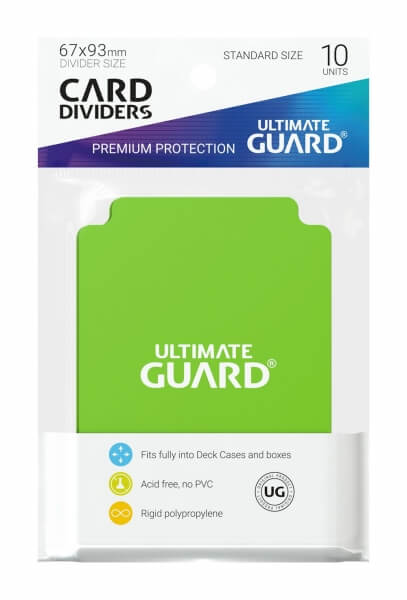 Oddělovač na karty Ultimate Guard Card Dividers Standard Size Light Green - 10 ks