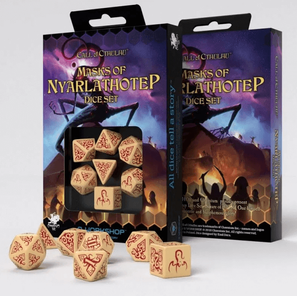 Sada kostek Call of Cthulhu Dice Set Masks of Nyarlathotep