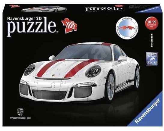 3D Puzzle Ravensburger Porsche 911 R - 108 dílků