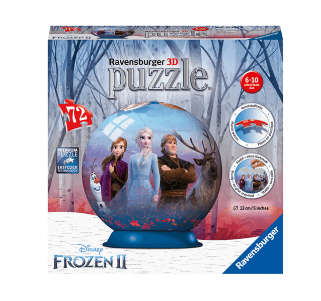 3D Puzzle Ravensburger Puzzleball Ledové království 2 (Frozen) - 72 dílů