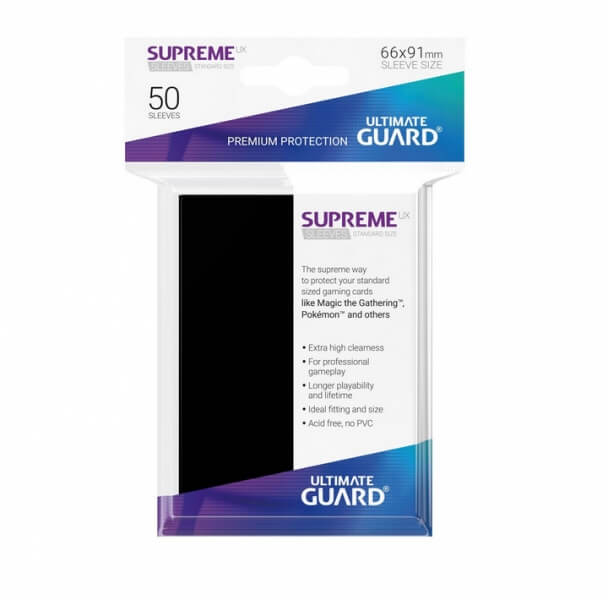 Obaly na karty Ultimate Guard Supreme UX Sleeves - Black 50 ks