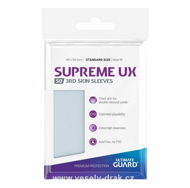 Obaly na karty Ultimate Guard Supreme UX 3rd Sleeves - Transparent 50 ks
