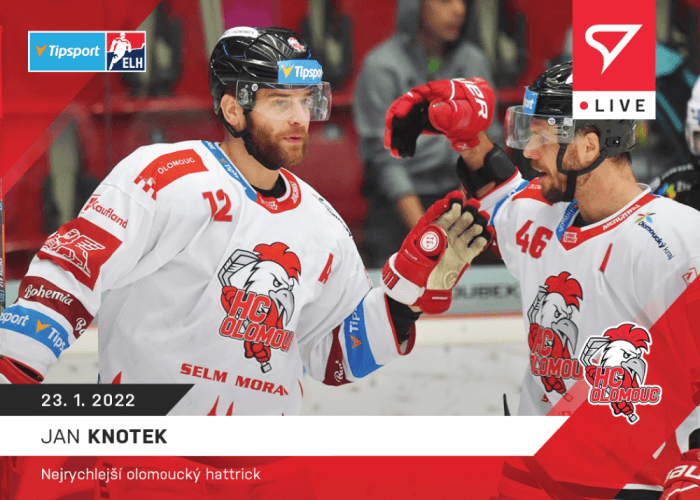 Hokejové karty Tipsport ELH 2021-22 - L-089 Jan Knotek