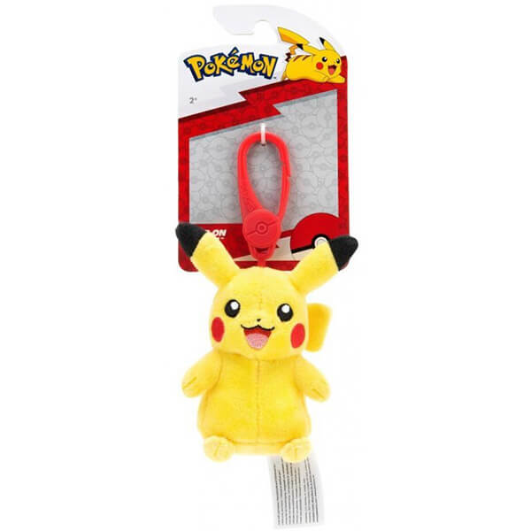 Pokémon přívěsek plyšový Pikachu veselý - clip on plush