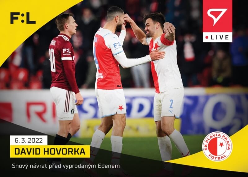Fotbalová live karta Fortuna Liga 2021-22 - L-104 David Hovorka