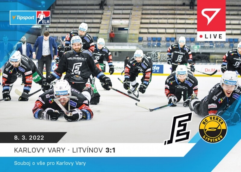 Hokejové live karty Tipsport ELH 2021-22 - L-118 Karlovy Vary - Litvínov