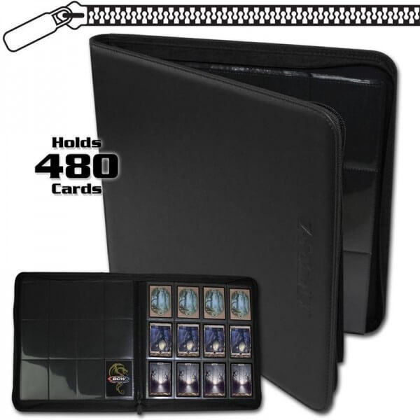 Album na karty BCW Zipper-Folio 12-Pocket LX Portfolio - Black