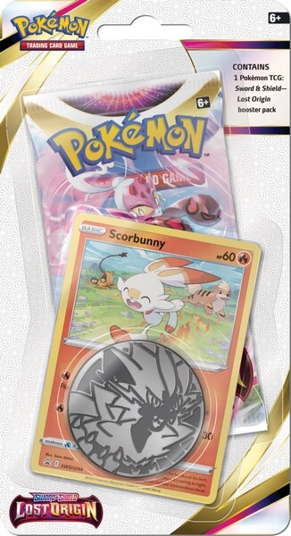 Pokémon Sword and Shield – Lost Origin Check Lane Blister - Scorbunny 