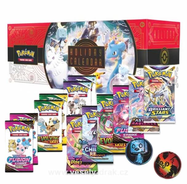 Pokémon adventní kalendář 2022 (6 boosterů, 6 fun boosterů, proma a další)