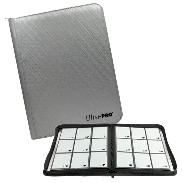 Album na karty 9-Pocket Zippered PRO-Binder - Silver (nehořlavý materiál)
