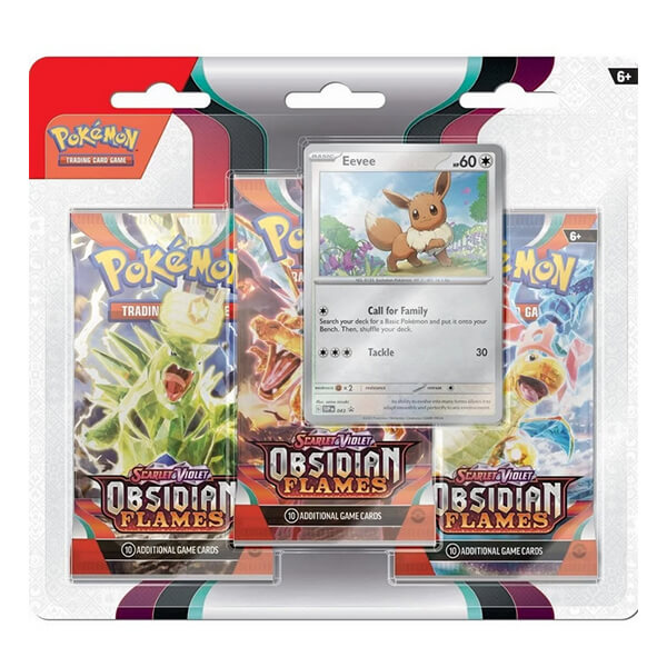 Pokémon Obsidian Flames 3 Pack Blister - Eevee