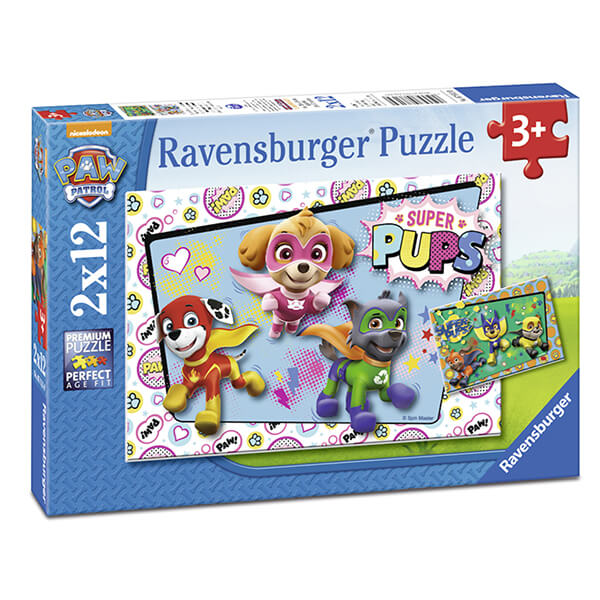 Puzzle Tlapková patrola 2x12 dílků