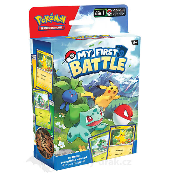 Pokémon My First Battle - Bulbasaur vs Pikachu - 2 balíčky pro hru s dětmi
