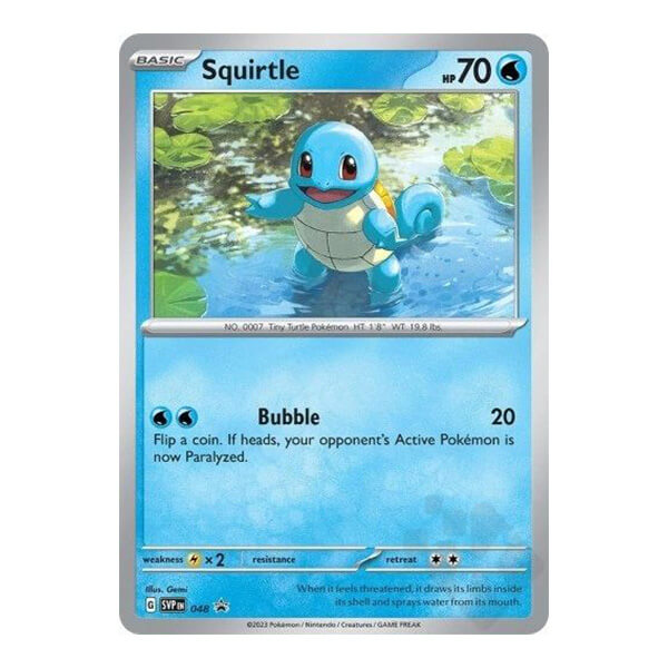 Pokémon karta Squirtle promo z Poster Collection 151