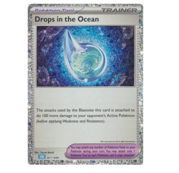 Pokémon karta Drops in the Ocean z Premium Collection Lugia
