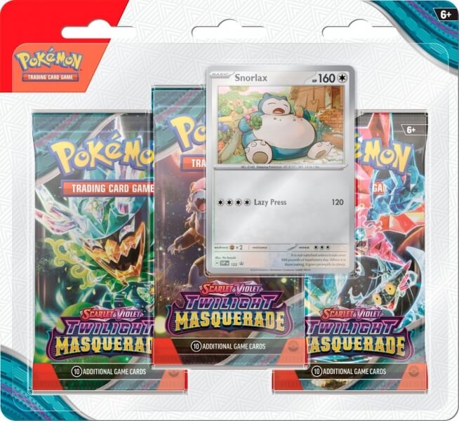 Pokémon Twilight Masquerade 3 Pack Blister - Snorlax