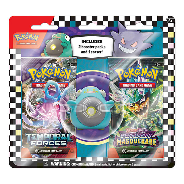 Pokémon Back to School 2024 Eraser Blister - Bellibolt (2 balíčky karet + školní guma)