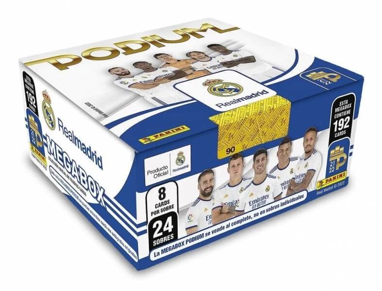 Fotbalové karty Panini 2021-2022 Podium Real Madrid Mega Box