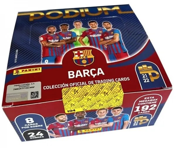 Fotbalové karty Panini 2021-2022 Podium Barcelona Mega Box