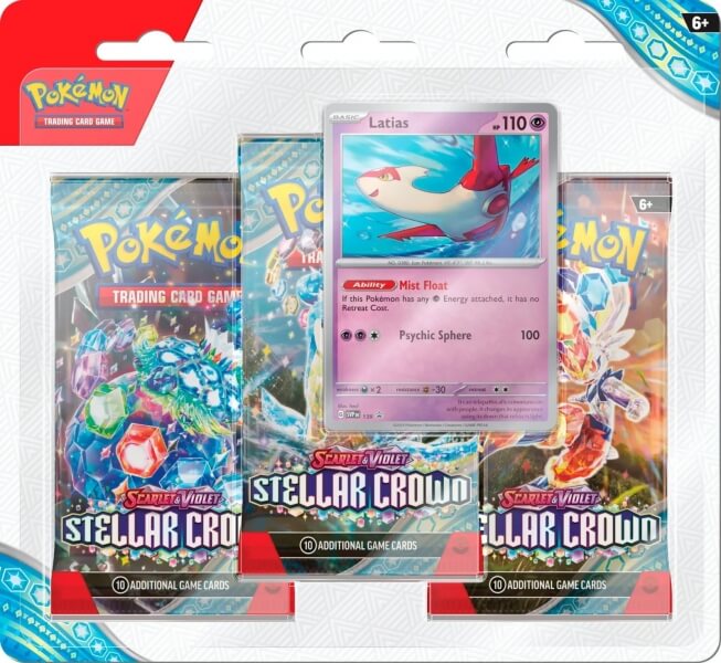 Pokémon Stellar Crown 3 Pack Blister - Latias