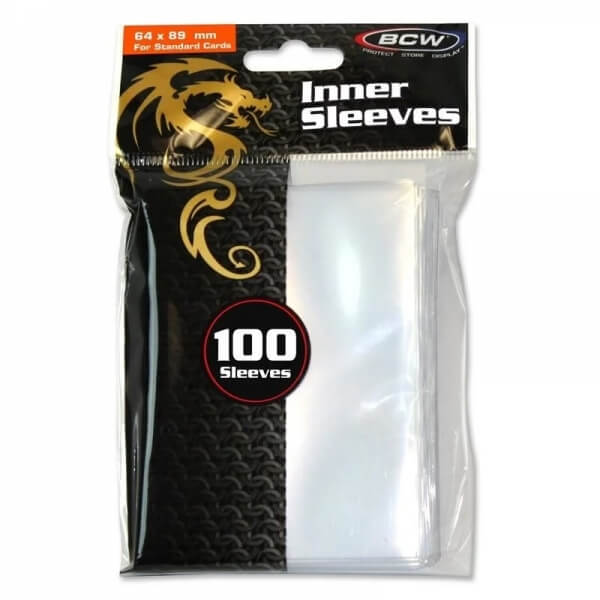 Obaly na karty BCW Regular Inner Sleeves Clear - 100 ks
