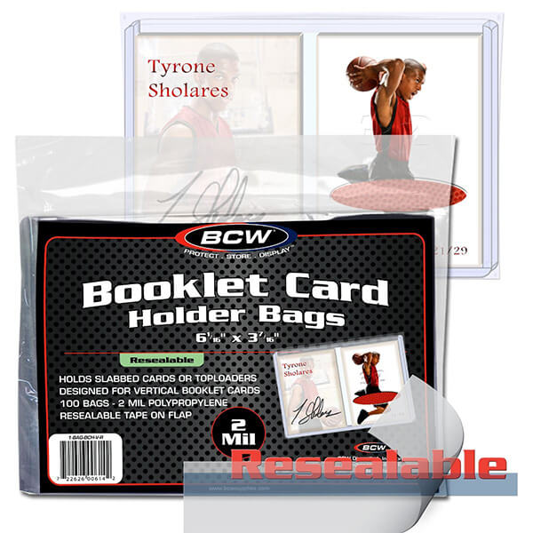 Obaly na karty typu Booklet BCW Resealable - vertikal - 100 ks