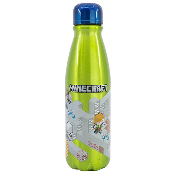 Minecraft hliníková lahev na pití se šroubovacím uzávěrem - 600 ml