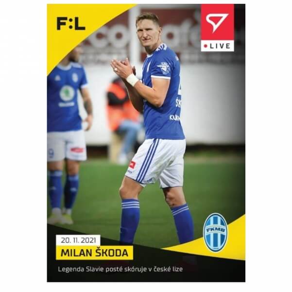 Fotbalová live karta Fortuna ligy 2021-22 - L-062 Milan Škoda