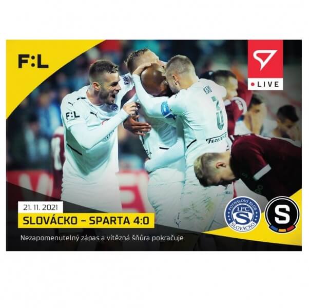 Fotbalová live karta Fortuna ligy 2021-22 - Sparta Slovácko L-064