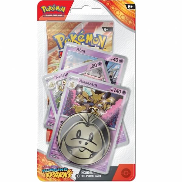 Pokémon Surging Sparks - Premium Checklane Blister - Alakazam