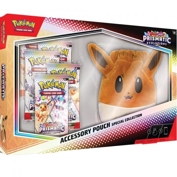 Pokémon Prismatic Evolutions Accessory Pouch Special Collection (Eevee váček + 5x booster)
