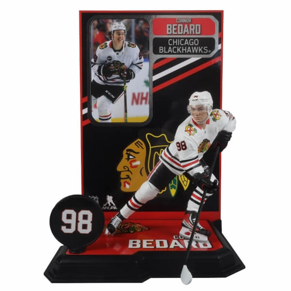 Figurka NHL - Connor Bedard (Chicago Blackhawks) - Platinová Edice - bílá