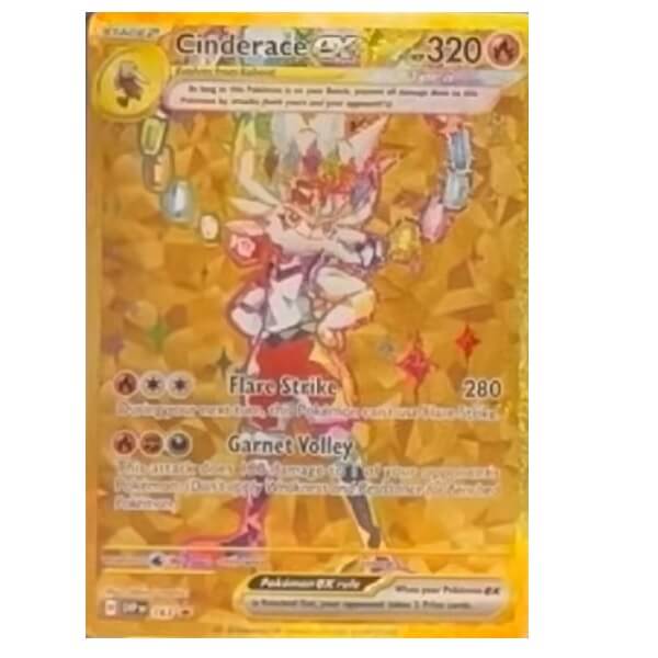 Pokémon karta Cinderace ex z UPC - Terapagos ex