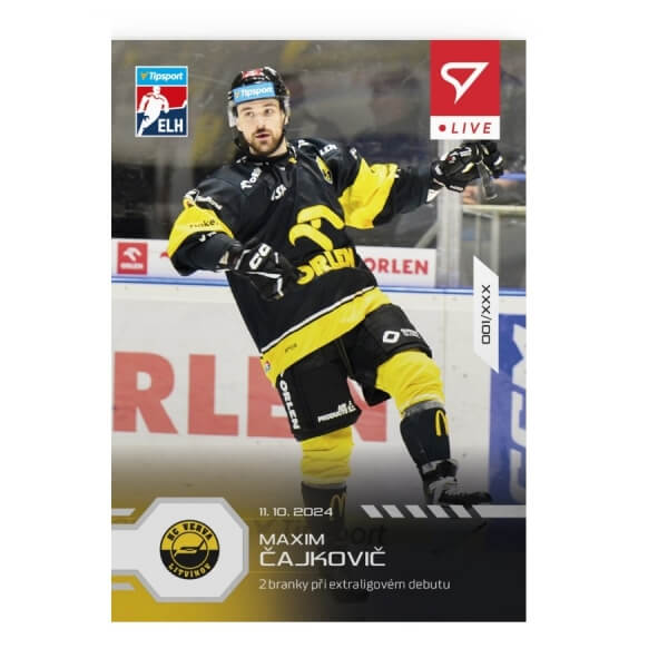 Hokejová karta Live Tipsport 2024-2025 - L-18 Maxim Čajkovič