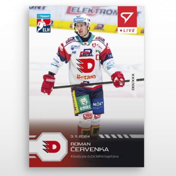 Hokejová karta Live Tipsport 2024-2025 - L-38 Roman Červenka