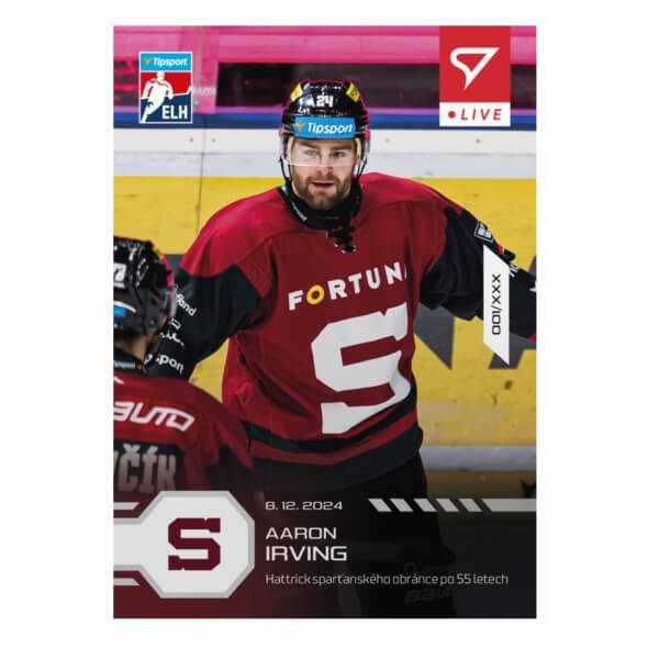 Hokejová karta Live Tipsport 2024-2025 - L-58 Aaron Irving