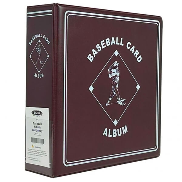 Kroužkové album BCW Baseball - Burgundy
