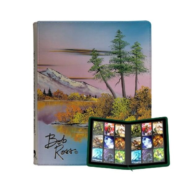 Album na karty UltraPro 9-Pocket Zippered Pro-Binder - Bob Ross Mighty Mountain Lake