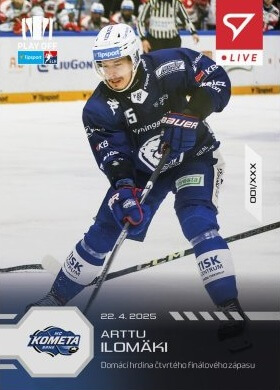 Hokejová karta Live Tipsport EHL 2024-2025 - L-101 Arttu Ilomäki