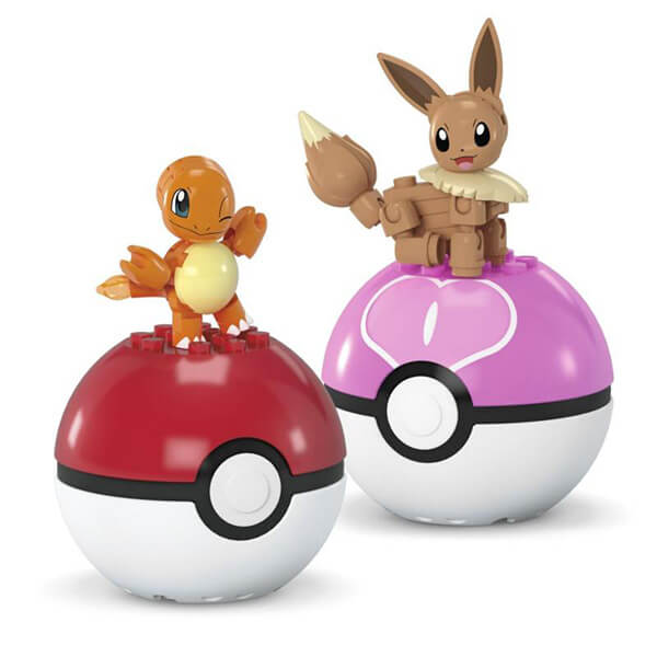 Pokémon stavebnice Mega - Charmander a Eevee + Poké Ball