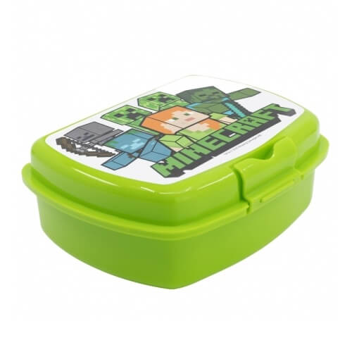Svačinový box Minecraft - jednokomorový zelený