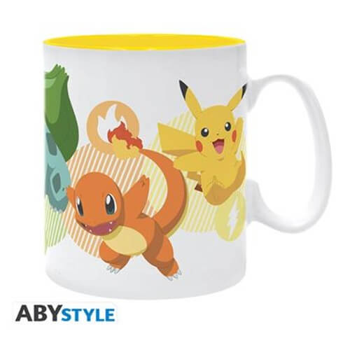 Keramický hrnek Pokémon Pikachu and Starters - 460 ml