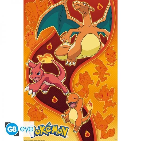 Pokémon plakát Maxi 91.5 x 61 cm - Charmander Evolution