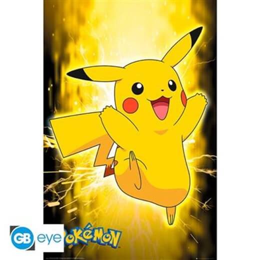 Pokémon plakát Maxi 91.5 x 61 cm - Pikachu Neon