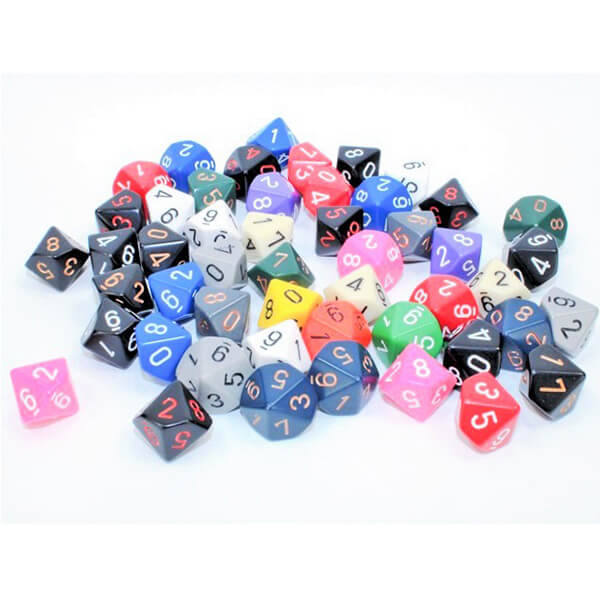 Kostka D10 Loose Opaque Polyhedral Dice (29410) - 1 ks