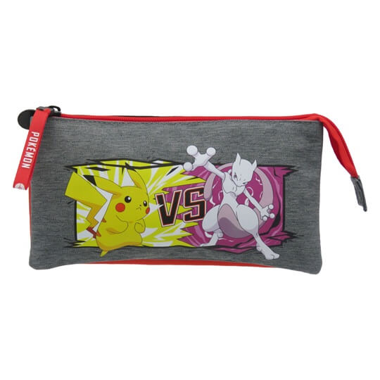 Pokémon penál se třemi kapsami - Pikachu a Mewtoo