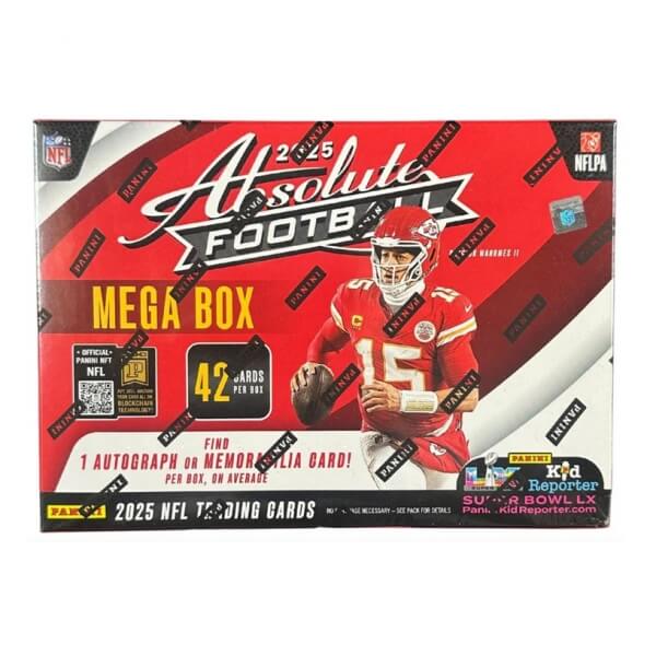 2025 Panini Absolute Football Hobby Mega Box - karty amerického fotbalu NFL