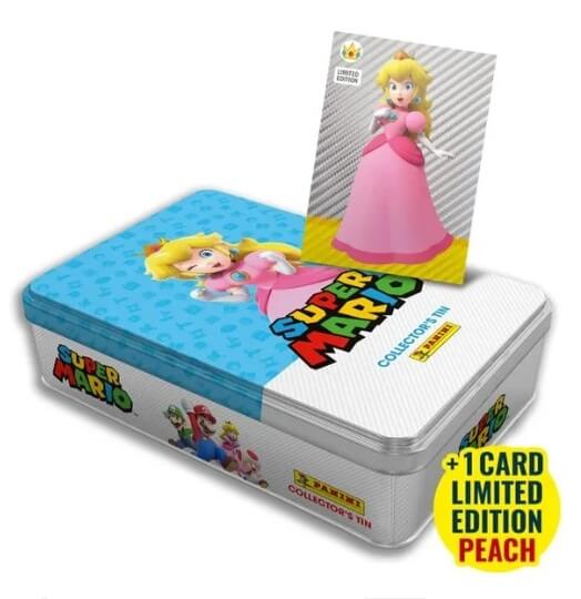 Super Mario 2 Slim Tin Box plechovka se samolepkami - světle modrá
