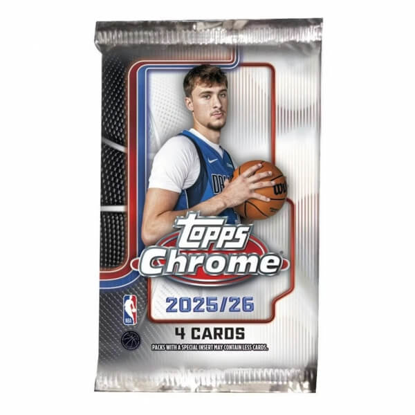 2025-2026 NBA karty Topps Chrome Basketball Hobby Balíček